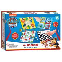Jogos Divertidos Para Crianças 4 Em 1 Patrulha Canina Tabuleiro Infantil Nig Brinquedos