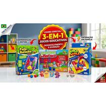Jogos Educativos Combo Especial 3 em 1 : Pula Bolinha, Gangorra do Macaco e Rola a Bola - Diversão G