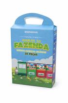 Jogos Quebra Cabeça Infantil Bilingue Didático Educativos Animais da Fazenda 20 Peças