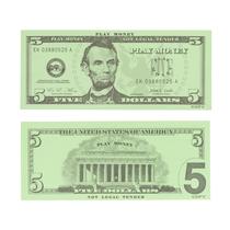 Jogue Dinheiro LEARNING ADVANTAGE Five Dollar Play Bills x100 Jogue Dinheiro LEARNING ADVANTAGE Five Dollar Play Bills x100