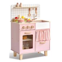 Jogue Kitchen Leeshyah Pink Wooden Pretend Cooking Toy