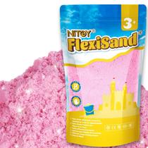 Jogue Sand NiToy Flexis e 1 kg Never Dries Out para crianças, rosa