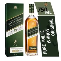 Johnnie Walker Green Label Whisky Com Caixa e Selo Original 750ml