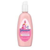 Johnson's Baby Shiny & Soft Tear-Free Kids's Hair Conditioning Spray com Argan Oil & Silk Proteins, Paraben, Sulfate & Dye-Free Formula, Hypoallergenic & Gentle for Toddlers, 10 Fl Oz