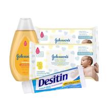 Johnson's Baby Toalhinhas RN 192 unidades + Shampoo + Desitin 113g