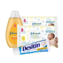 Johnson's Baby Toalhinhas RN 192 unidades + Shampoo + Desitin 113g