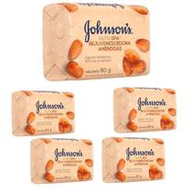Johnson's sabonete nutri spa rejuvenescedora amêndoas são 5 unidades de 80 gramas cada.