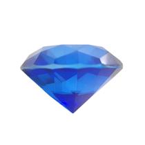 Jóia Diamante de Cristal Azul Detalhado Para Decoração 4 cm