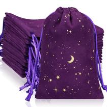 Joias, bolsas de veludo com cordão, Hillban, 4x6 polegadas, Purple Moon Joias, bolsas de veludo com cordão, Hillban, 4x6 polegadas, Purple Moon