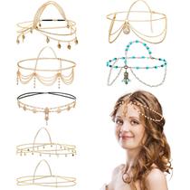 Joias com corrente de cabeça WILLBOND, estilo elegante para mulheres e meninas Joias com corrente de cabeça WILLBOND, estilo elegante para mulheres e meninas