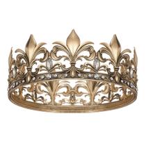 Joias: coroa de rei em ouro antigo SWEETV com cristais Joias: coroa de rei em ouro antigo SWEETV com cristais
