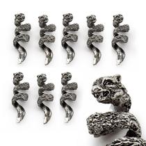 Joias de cabelo Viking Wolf Beard Bead Coils (pacote com 8)