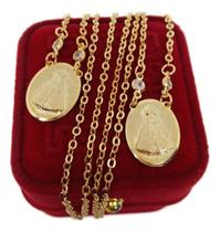 Joias Nobre Escapulário Cadeado 60cm Banhada a Ouro Joias Nobre Escapulário Cadeado 60cm Banhada a Ouro