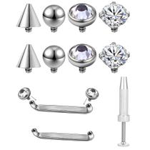 Jóias para piercing de superfície AccGin G23 Pure Titanium 14G Jóias para piercing de superfície AccGin G23 Pure Titanium 14G