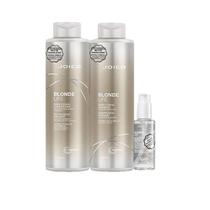 Joico Blonde Life Brightening Shampoo 1L Condicionador 1L Oil 100ml