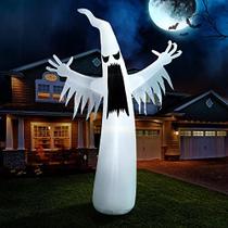 Joiedomi 12 FT Halloween Inflável Towering Terrible Spooky Ghost com LEDs Build-in Explodem Infláveis para Festa de Halloween Interior, Ao ar livre, quintal, jardim, decorações de gramado