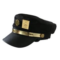 JoJo's Bizarre Adventure Kujo Jotaro Cosplay Boné Unissex Adulto Metal Badge Hat Prop