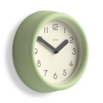 JONES CLOCKS Relógio de Parede Redondo 22 cm Verde Matcha Moderno