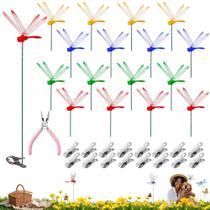 Jongdari 16 conjuntos de presilhas de libélula para decoração de jardim com alicate Jongdari 16 conjuntos de presilhas de libélula para decoração de jardim com alicate