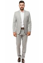 Jordhan Alta Costura Poliviscose Cinza Metálico Terno Masculino Alfaiataria Premium Jordhan Alta Costura Poliviscose Cinza Metálico Terno Masculino Alfaiataria Premium