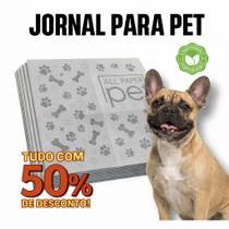 Jornal para Pet 62x58 cm Kit 300 Folhas Tapete Higiênico Pet Absorvente