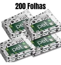 Jornal Pet Limpo Higiênico Biodegradável Kit C/ 200 Fls Branco