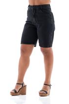 Jorts Jeans Feminino Arauto Black Marmorizado