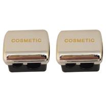 JOSALINAS Dual Makeup Sharpener (2 pack) para Lápis Cosmético Eyebrow Eyeliner, Prata