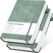 Journal CAGIE - Pacote com 2 Unidades A5, 320 Páginas, Capa Dura em Couro 100g/m²
