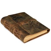 Journal Forrado A5 LEATHER VILLAGE com Capa de Couro