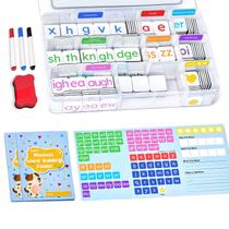 JoyCat 265 peças de letras magnéticas para fonética com 3 pastas JoyCat 265 peças de letras magnéticas para fonética com 3 pastas