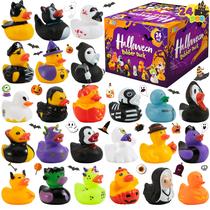 JOYIN 24 peças de brinquedos de banho Halloween Rubber Ducks de 5 cm