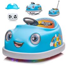 JoyRydz Carro de Choque Elétrico com Bateria Dupla 12V para Bebês de 1 a 3 Anos, Controle Remoto, para Meninas e Meninos de 1 a 4 Anos, com Pá, Prato e Cavalo de Balanço Brinquedo de Montar Azul JoyRydz Carro de Choque Elétrico com Bateria Dupla 12V para Bebês de 1 a 3 Anos, Controle Remoto, para Meninas e Meninos de 1 a 4 Anos, com Pá, Prato e Cavalo de Balanço Brinquedo de Montar Azul