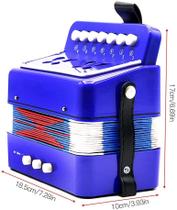 JOYSAE 7 Teclas 2 Acordeon De Baixo Crianças Acordeon Toy Instrumento Musical Educacional Instrumento Educacional para Ensino infantil (Azul)