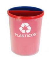 Jsn - mix2 - lixeira mix plastica com 2 divisoes para coleta seletiva