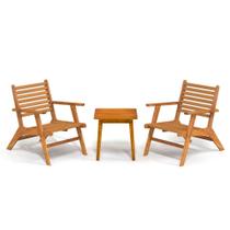 Juego Bistro Exterior vidaXL de Madera Maciza de Acacia para Patio, 3 Piezas