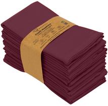 Juego de 12 Servilletas de Tela RUVANTI, 46x46 cm, Burdeos Juego de 12 Servilletas de Tela RUVANTI, 46x46 cm, Burdeos