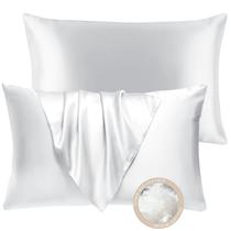 Juego de 2 Almohadas BHZ King Size de Plumas de Ganso con Fundas de Satén Juego de 2 Almohadas BHZ King Size de Plumas de Ganso con Fundas de Satén