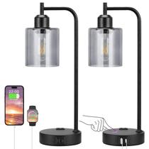 Juego de 2 Lámparas Industriales Innqoo de Mesa con Control Táctil Regulable en 3 Modos y Puerto USB Juego de 2 Lámparas Industriales Innqoo de Mesa con Control Táctil Regulable en 3 Modos y Puerto USB