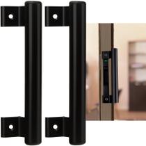 Juego de 2 Tiradores para Puertas Corredizas KOXHERO de Aluminio Negro de 20 cm
