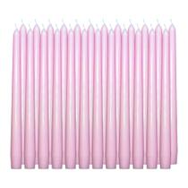 Juego de 24 Velas Cónicas Rosadas de 25 cm sin Aroma Candlesee Juego de 24 Velas Cónicas Rosadas de 25 cm sin Aroma Candlesee