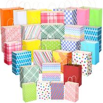 Juego de 28 bolsas de papel para regalo Tenceur, kraft en tamaños variados Juego de 28 bolsas de papel para regalo Tenceur, kraft en tamaños variados