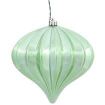 Juego de 3 adornos navideños Vickerman cebolla brillante celadón de 5.7 cm Juego de 3 adornos navideños Vickerman cebolla brillante celadón de 5.7 cm