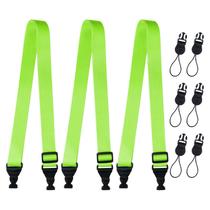 Juego de 3 correas corporales ajustables de nylon en verde fluorescente