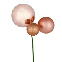 Juego de 3 Pick Navideños de 18 cm en Oro Rosa Vickerman
