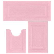 Juego de 3 Tapetes de Baño SHACOS Rosados 51x81 + 51x120 + 51x61 cm Juego de 3 Tapetes de Baño SHACOS Rosados 51x81 + 51x120 + 51x61 cm