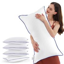 Juego de 4 Almohadas SEMZSOM Tamaño Estándar con Relleno Suave y Esponjoso Juego de 4 Almohadas SEMZSOM Tamaño Estándar con Relleno Suave y Esponjoso