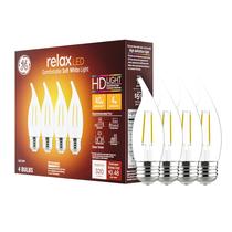 Juego de 4 Bombillas LED GE Relax 40W Luz Blanca Cálida Regulables