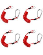 Juego de 4 Cables de Seguridad para Freno de Remolque 1.8 m Cable Enrollado QWORK Juego de 4 Cables de Seguridad para Freno de Remolque 1.8 m Cable Enrollado QWORK