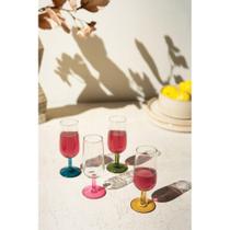 Juego de 4 copas aperitivo Kalalou con tallos de colores Juego de 4 copas aperitivo Kalalou con tallos de colores